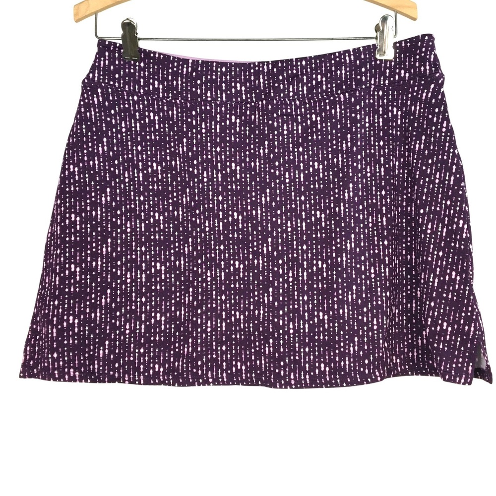 Tranquility by Colorado Clothing Purple Dot‎ Print Athletic Skort Medium